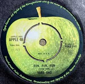 Yoko Ono-Run,Run,Run/Men,Men,Men★英デッド・ストックOrig.7&#34;/John Lennon