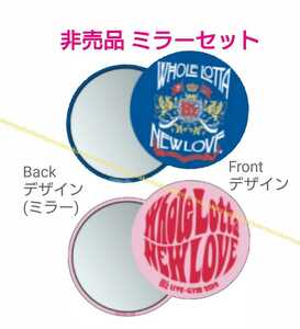 新品 非売品 B'z LIVE-GYM 2019 Whole Lotta NEW LOVE 缶バッジ ミラー 2個 検) ツアーグッズ 購入特典 ピンク ブルー コンパクト 手鏡