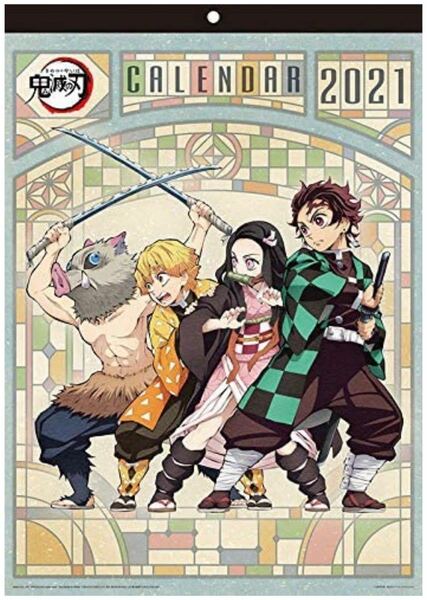 新品・未開封☆鬼滅の刃　2021カレンダー＆A5 カード　2点セット