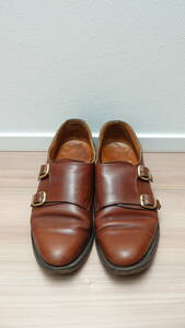 * Lloyd foot одежда Lloyd Footwear двойной monk Brown цвет кожа обувь б/у мужчина мужской б/у 71/226.5 Crockett & Jones чай 