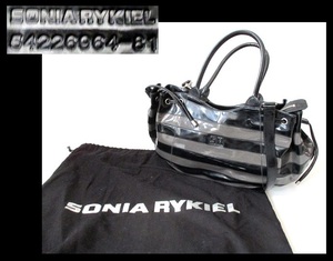 [047-222]SONIARYKIEL Sonia Rykiel * черный × уголь 2way винил сумка 