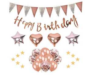  birthday Happy Birthday Galland decoration gorgeous set ( rose Gold )