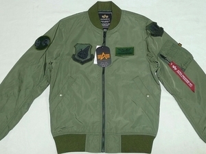  new goods ALPHA Alpha [Light L-2B PatchedJacket] flight jacket S(36)VintageGreen\18480
