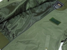 新品ALPHAアルファ[Light L-2B PatchedJacket]フライトジャケットS(36)VintageGreen\18480_画像4