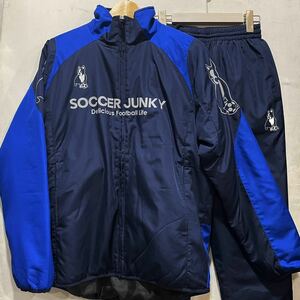 SALE! soccer junky (サッカージャンキー) 中綿 パデット ジャケット パンツ 上下 セット (S) NAVY | futsal フットサル セール