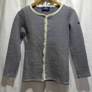 【美品】SAINT JAMES セントジェームス ボーダー コットンカーディガン S相当