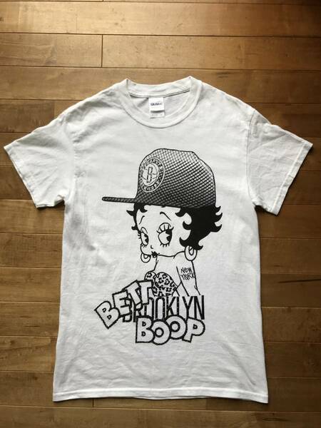 【80'S~90'S・美品】Betty Boop ベティブープ HipHopビッグプリントTシャツ S New York Brooklyn ヴィンテージ 丸胴 半袖Tee