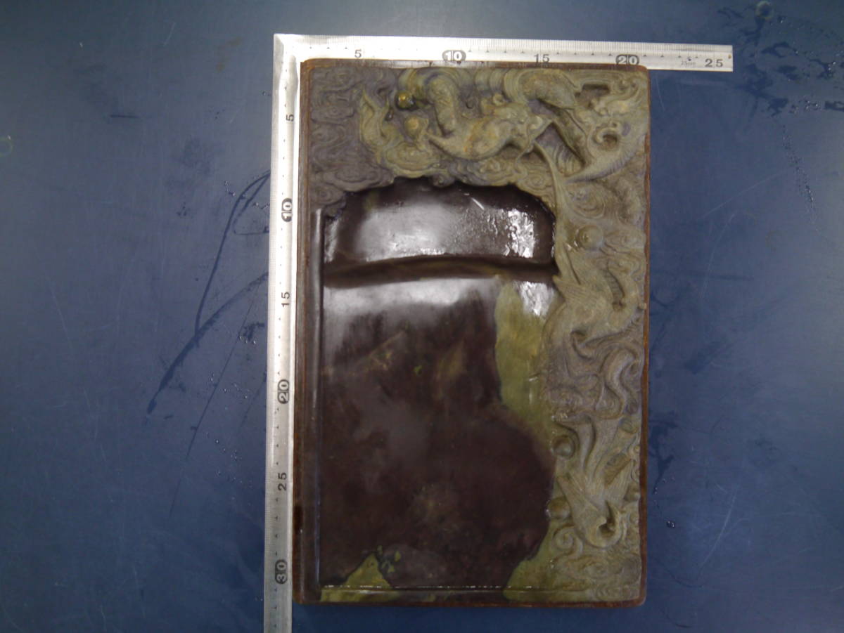 梅 書道硯 文房四宝 すずり 木箱付き12-17cmx15cm 端渓硯|PayPayフリマ