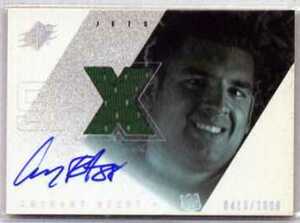 NFL　ANTHONY BECHT（ジェッツ、パッカニアーズ、ラムズ他）2000 SPx　ジャージ＆直筆サインカード