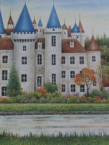 Art hand Auction Haruhiko Kuwashima [Château du Printemps] Tiré d'un rare livre d'art encadré, Bonne condition, Tout neuf, encadré de haute qualité, livraison gratuite, peinture, peinture à l'huile, Nature, Peinture de paysage