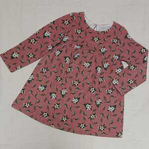 〇657　ZARA Baby Girl　花柄の長袖ワンピース　98