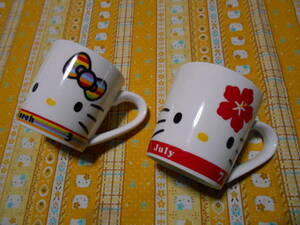 ! Kitty beautiful goods Sanrio Hello Kitty ceramics made birth month mug 3 month &7 month 2012