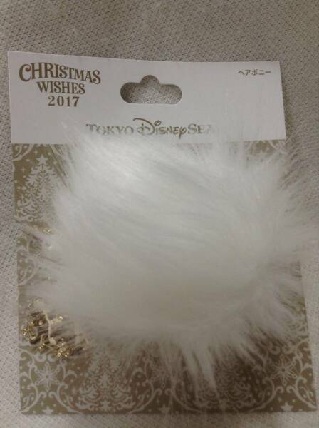 TDS ディズニー　クリスマス　ヘアポニー　2017年　ミッキー　ミニー　モコモコ