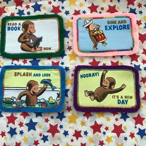 おさるのジョージ 4枚セット ハンドメイドワッペン