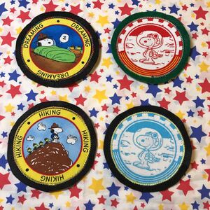 スヌーピー 4枚セット ワッペン