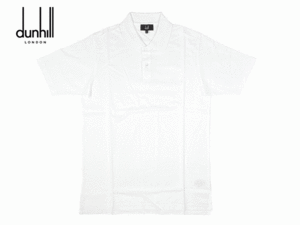 ダンヒル ロンドン DU1L1201Y12OLR WHITE ADロゴ刺繍入り メンズ向け ホワイト コットン 半袖 ポロシャツ L