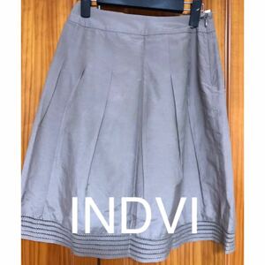 INDVI＊ふんわり裾デザインスカート＊ベージュ＊38