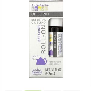 エッセンシャルオイルブレンド、リラックスロールオン、チルピル、.31オンス (9.2 ml)