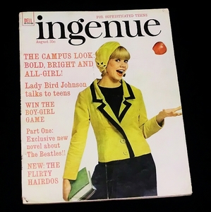 ingenue 1964 rare American 10 fee woman young lady fashion magazine petticoat LIFE PLAYBOY 60 period moz mode girl retro Beatles equipment .
