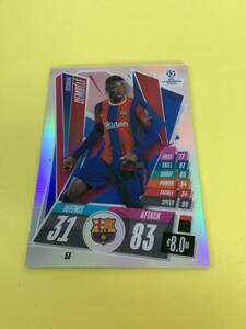 2020-21 TOPPS MATCH ATTAX CHROME Refractor Parallel FC BARCELONA OUSMANE DEMBELE