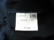Pledge プレッジ コットン シャツジャケット 刺繍 ロゴ ネイビー 紺 サイズ48_画像5