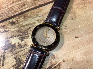 BK019 レア pierre caridin ピエールカルダン SWISS MADE 319T ケースゴールド 革ベルト クオーツ レディース 腕時計