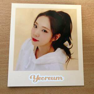 YEOREUM（ヨルム）宇宙少女　WJSN 2021年 SEASON'S GREETINGS　公式グッズ　ポラロイド型カード　　未使用　開封のみ　K-POP