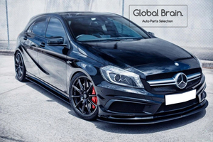 メルセデスベンツ Aクラス W176 A45 AMG / スポーツ 前期 フロント リップ スポイラー /スプリッター アンダー ディフューザー エアロ