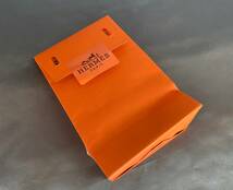 Hermes エルメス 小さめ 紙袋 W15cm ショッパー ステッカー付き 小物用袋 ロゴ入り オレンジ P615_画像4