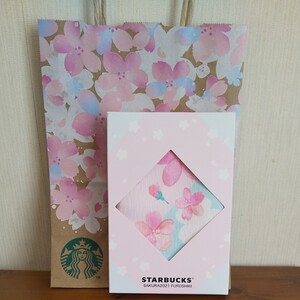 値下げ 新品 未開封 ショッパー付 STARBUCKS サクラ SAKURA FUROSHIKI 桜 さくら 風呂敷 スタバ