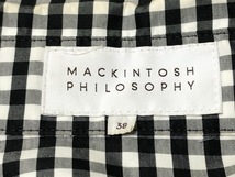 マッキントッシュフィロソフィー MACKINTOSH PHILOSOPHY サイズ38 L - 黒×白 レディース 長袖/チェック柄/春/秋 コート_画像3