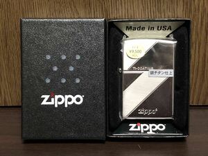未使用品 2015年 ZIPPO TI-COATING ジッポ ジッポー ライター 銀チタン 仕上げ コーティング 鏡面 ミラー チタン シンプル MADE IN USA