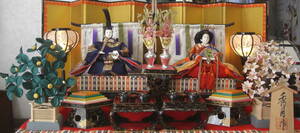 日本の伝統飾り秀月作「親王飾り」フルセット時代物コレクション!!0213