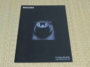  catalog Ricoh GR DIGITAL Ⅲ(2009 year )