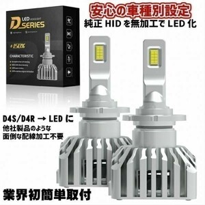 (P)D4S/D4R 業界初 無加工で簡単に純正HIDをLEDヘッドライト化 ムーヴカスタム【MOVE CUSTOM】 L17#.18# H18.10 ～ H20.11 HID装着車