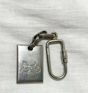  rare design!! Vintage CELINE Celine horse car pattern key holder key ring charm 