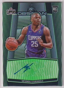 NBA Mfiondu Kabengele AUTO 2019-20 PANINI OBSIDIAN BASKETBALL Rookie Autograph Green /25 枚限定 直筆 サイン オート