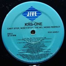 KRS-ONE - Can't Stop, Won't Stop / The MC / Word Perfect◆ジャケ良好◆アルバム「I Got Next」からのカット_画像4