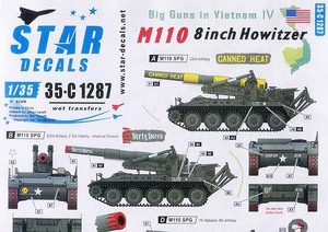 STAR-DECALS SD35-C1287 1/35 ベトナム戦争 米 ビッグガンインベトナム＃4 ベトナムで運用された米陸軍所属のM110 203mm自走榴弾砲