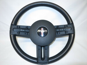 希少！マスタング　GT　フォード　純正　革　ステアリング　ハンドル　エアバック エアーバック　カバー スイッチ 管理番号（Q-4329）
