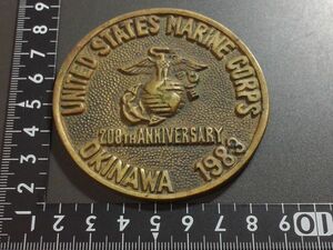  America army Okinawa sea ..200 anniversary commemoration large shape medal 
