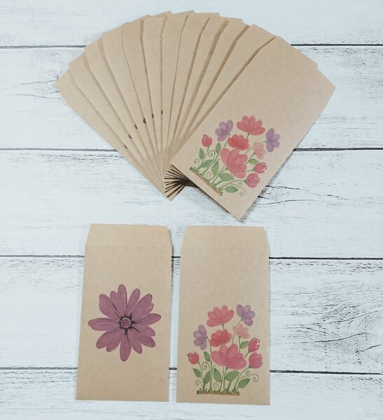 **お花 ハンドメイド ポチ袋 14枚セット**