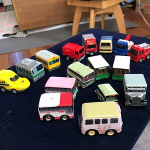 ◆チョロQ 働く自動車&電車 15種16個 USED品◆水楽館バス クラシックバス 923形新幹線など