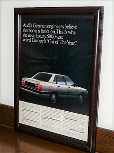 1983年 USA '80s 洋書雑誌広告 額装品 Audi 5000S アウディ ( A4サイズ ）