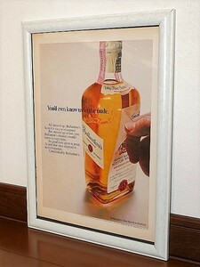 1969年 USA 60s 洋書雑誌広告 額装品 Ballantine's Scotch Whisky バランタイン スコッチ ウイスキー ( A4サイズ )