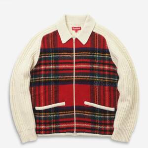 シュプリーム Supreme Plaid Front Zip Sweater S 