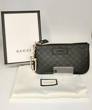 最終値下げ 未使用品 GUCCI コインケース 544248 マイクログッチシマ ブラック_画像1