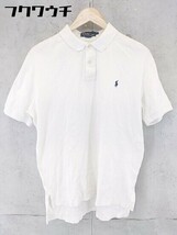 ◇ Polo by Ralph Lauren ポロ バイ ラルフローレン 半袖 ポロシャツ サイズM ホワイト メンズ 1102120004544_画像1