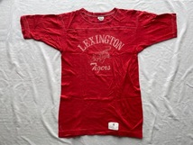 70s 80s USA製 ビンテージ Signal　 Lexington Tigers's フットボール　Tシャツ　M　トラ　タイガー_画像1