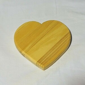 ハート 木製 看板 鍋敷き / トールペイント 素材